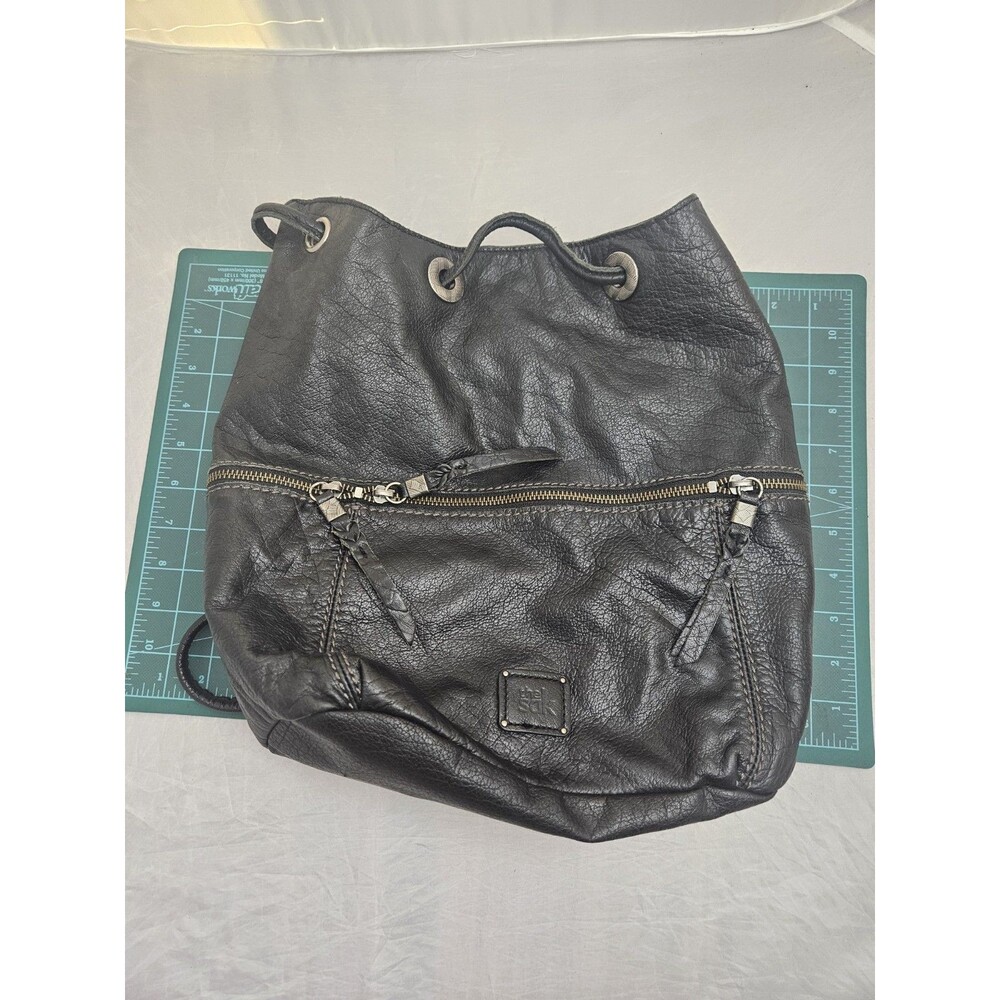 The Sak Camino Bucket Convertible Backpack Crossbody Bag Soft Leather Black